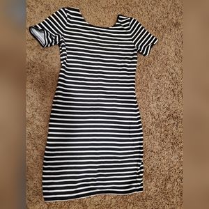 Sanctuary black and white striped formal dress